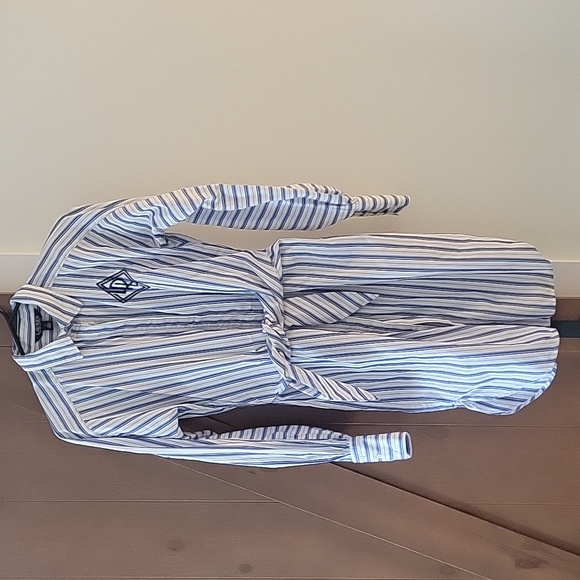 EUC Lauren Ralph Lauren Tie Front Shirt Dress Size 4 - Picture 3 of 7